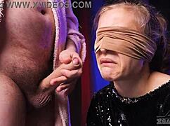 XSANYANY Got Tricked by Stepbrother's Taste Game into Blindfolded Deepthroat Sucking!