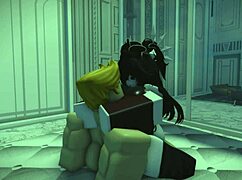 Roblox bitch takes monster BBC rough, you won't believe how hard she gets slammed!