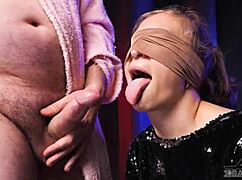 XSANYANY Got Tricked by Stepbrother's Taste Game into Blindfolded Deepthroat Sucking!