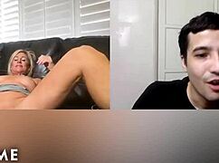 Mature beauty Payton Hall fingers herself hot for step-grandson