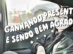 Skinny Latina Amberzinha Thanks Daddy with Doggystyle Pussy Fuck After Toy Win Backstage