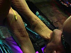 Bound Big Tits Brunette Deepthroats Monster Cock Then Rides Cowgirl in Heels
