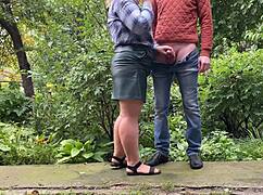 mature bbw cougar begs son-in-law handjob cum on leather skirt