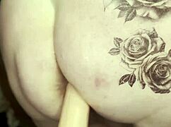 Curvy Minxycme's fat ass stretched wide by sex machine