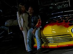 nighttime hood pounding ends with his massive cumshot drenching my curvy tits and body