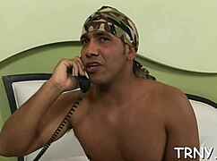 Shemale Huge Knob Slams Ass in Hardcore Anal to Mouth Frenzy