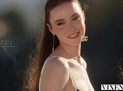 vixen curvy rissa may shares hubby's attention with hazel moore outdoors