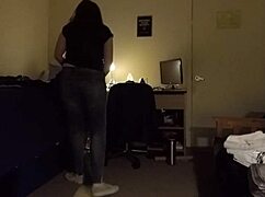 busty milf sneaks a rub on hidden cam