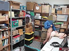 Can store officer handle thief's big cock seduction?