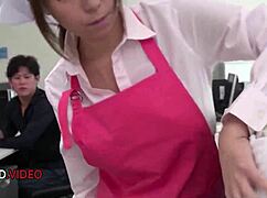 chihiro's blowjob game blows minds, office milf friends watch her creampie finish 💦😍