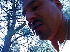 blonde milf gets railed hard in forest by big cock