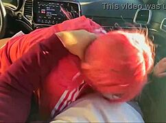WOW, Asian Slut Deepthroats Huge Cock in Car for Massive Facial Cumshot!