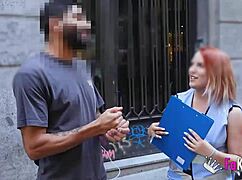 Sexy spanish babe teases guys in madrid survey?