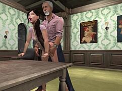 Grandfather Takes Young Brunette To Karaoke Ep 8!