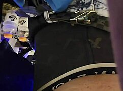 Candid Sandra shrugs off belt spanking her chubby wife ass