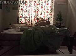 Voyeur spies chubby mexican stepmom's curvy fat body in bedroom
