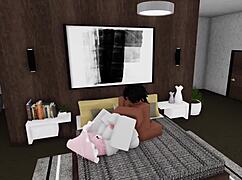 Roblox slut fucks huge big black cock deep
