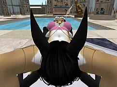 What if egypt's lady bastet the arab bunny shemale claimed her furry servant girl for a wild blowjob?