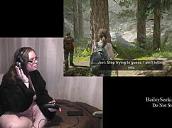 Naked BBW Ellie In Glasses Plays Last Of Us 2 With Big Tits Bouncing