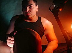 leve luz delivers suave bodybuilder cock tease ending in slow motion cumshot sexy numero one