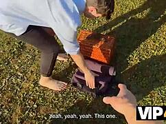 gf cheats by pond with friend while bf watches