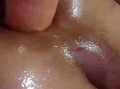 yo this tight shemale goes wild shoving that 11 inch dildo deep pov style