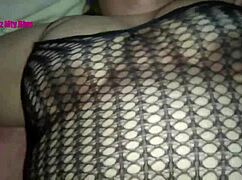 Latina bbw milf prostitute fucks in fishnets big ass tits bouncing