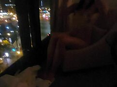 hey girlfriend fingers her clit close up masturbating orgasm right by the hotel window public