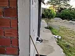 party girl waits for uber after fiesta i convince her to come back to my place 😏🍑