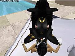 What if egypt's lady bastet the arab bunny shemale claimed her furry servant girl for a wild blowjob?