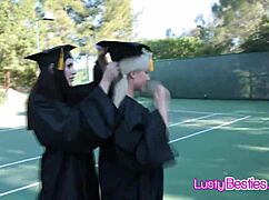 After graduation we threw a pussy licking bash. Besties devoured each other wildly