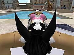 What if egypt's lady bastet the arab bunny shemale claimed her furry servant girl for a wild blowjob?