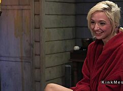 dude this blonde slave gets the roughest bdsm torment ever with choking gagging deepthroat and monster cock whipping squirting