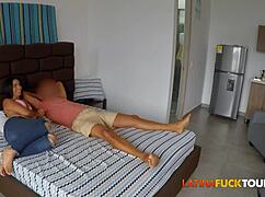 Big booty colombian babe bent over railed doggystyle by huge cock
