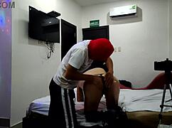 Stepmom excuses stepson's antics then begs oily massage. They fuck wildly without lube.