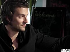 What if a flight attendant in lingerie caught you cheating with her shaved pussy and small tits during wedding season?