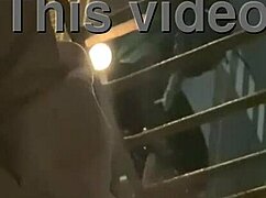 Wife bent over hotel balcony takes big cock pussy fuck cum mouthful