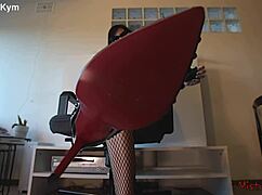i-i can't believe how mistress kym teases my nipples in chastity... so humiliating