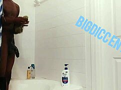Just stroking my dick smooth in the shower real quick