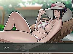 Massaging sleeping stepmom hinata's big tits and curvy ass in hentai milf game.