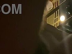 Wife bent over hotel balcony takes big cock pussy fuck cum mouthful