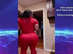 hella cake vol 1 shows off massive curves in tight dress