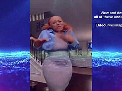 hella cake vol 1 shows off massive curves in tight dress