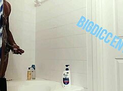 Just stroking my dick smooth in the shower real quick