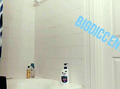 Just stroking my dick smooth in the shower real quick