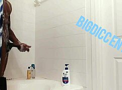 Just stroking my dick smooth in the shower real quick