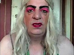 shy bisexual crossdresser begs for real man's cock to fuck his ass while wankers watch and vote