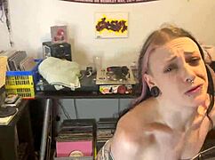 petite goth girl next door wets panties then sits in pee humiliating herself on neighbor's monster cock