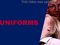 Naughty college student in uniform creampied hard by teacher after deepthroat!