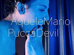 She presses bare feet to his eager tongue